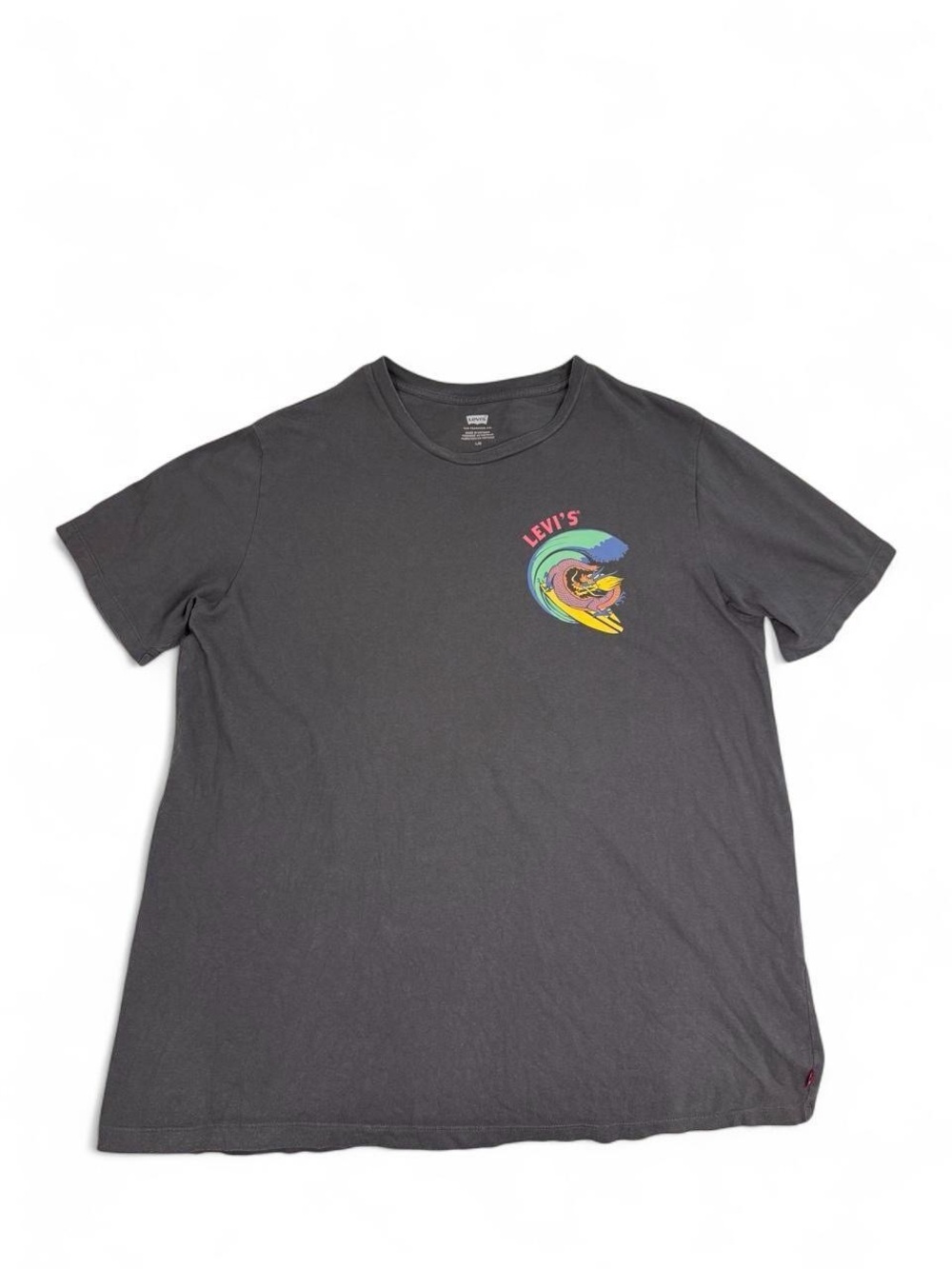 Levi's Logo Graphic Comin In Hot Surfing Dragon T-Shirt